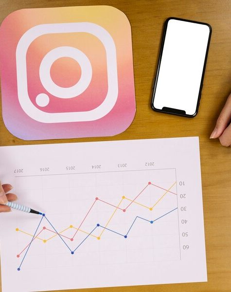 overhead-view-hand-analyzing-instagram